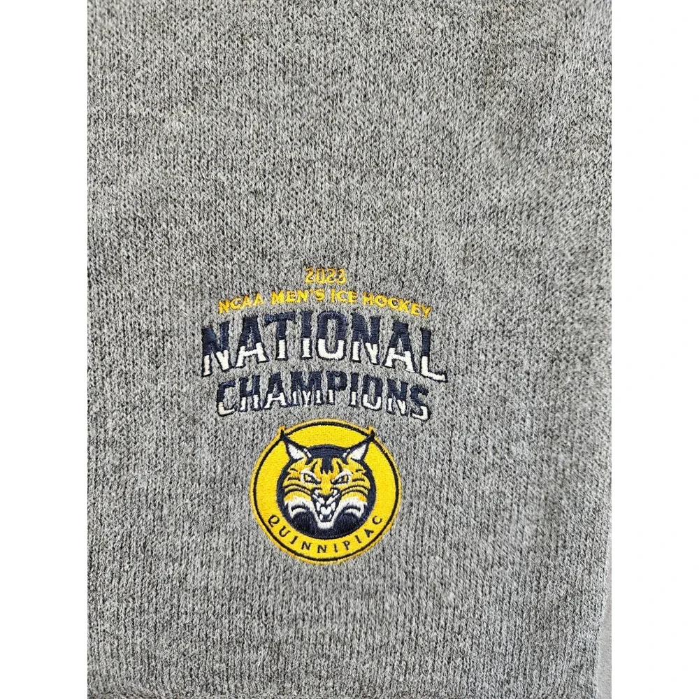 Port & Company Quinnipiac 2023 NCAA Hockey National Champions Gray Knit Scarf